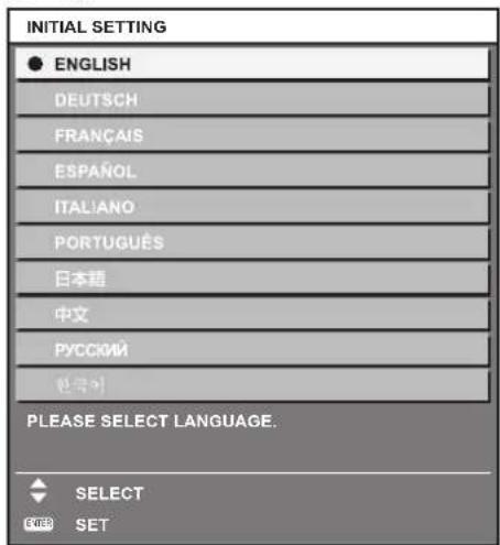 INITIAL SETTING ● ENGLISH DEUTSCH FRANÇAIS ESPAÑOL ITALIANO PORTUGUÊS 日本語 中文 PYCCIKI bilingual PLEASE SELECT LANGUAGE. ◆ SELECT SET