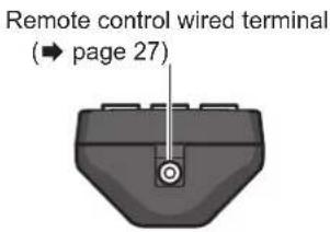 Remote control wired terminal (→ page 27)