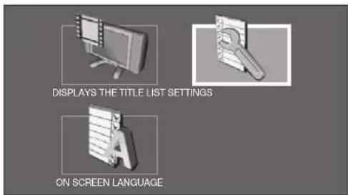 DISPLAYS THE TITLE LIST SETTINGS ON SCREEN LANGUAGE