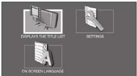 DISPLAYS THE TITLE LIST SETTINGS ON SCREEN LANGUAGE