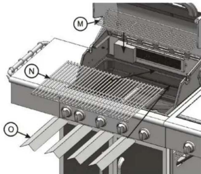 Nordic Season Upper East - Steg 12. Montering av flammetemmer, grillrister og varmerist. - 1