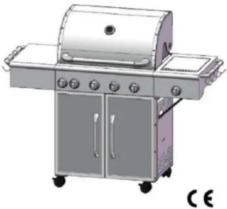 Nordic Season Upper East - Gassgrill UPPER-EAST med 4+1 brennere, inkludert bak-brenner og grillspyd. - 1