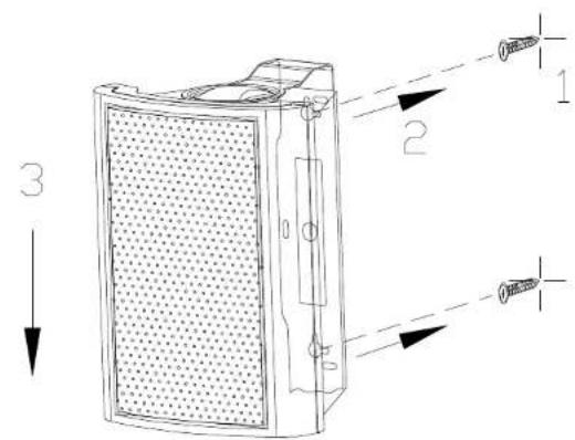 Technical diagram of a device with labeled parts and directional arrows indicating assembly or flow.