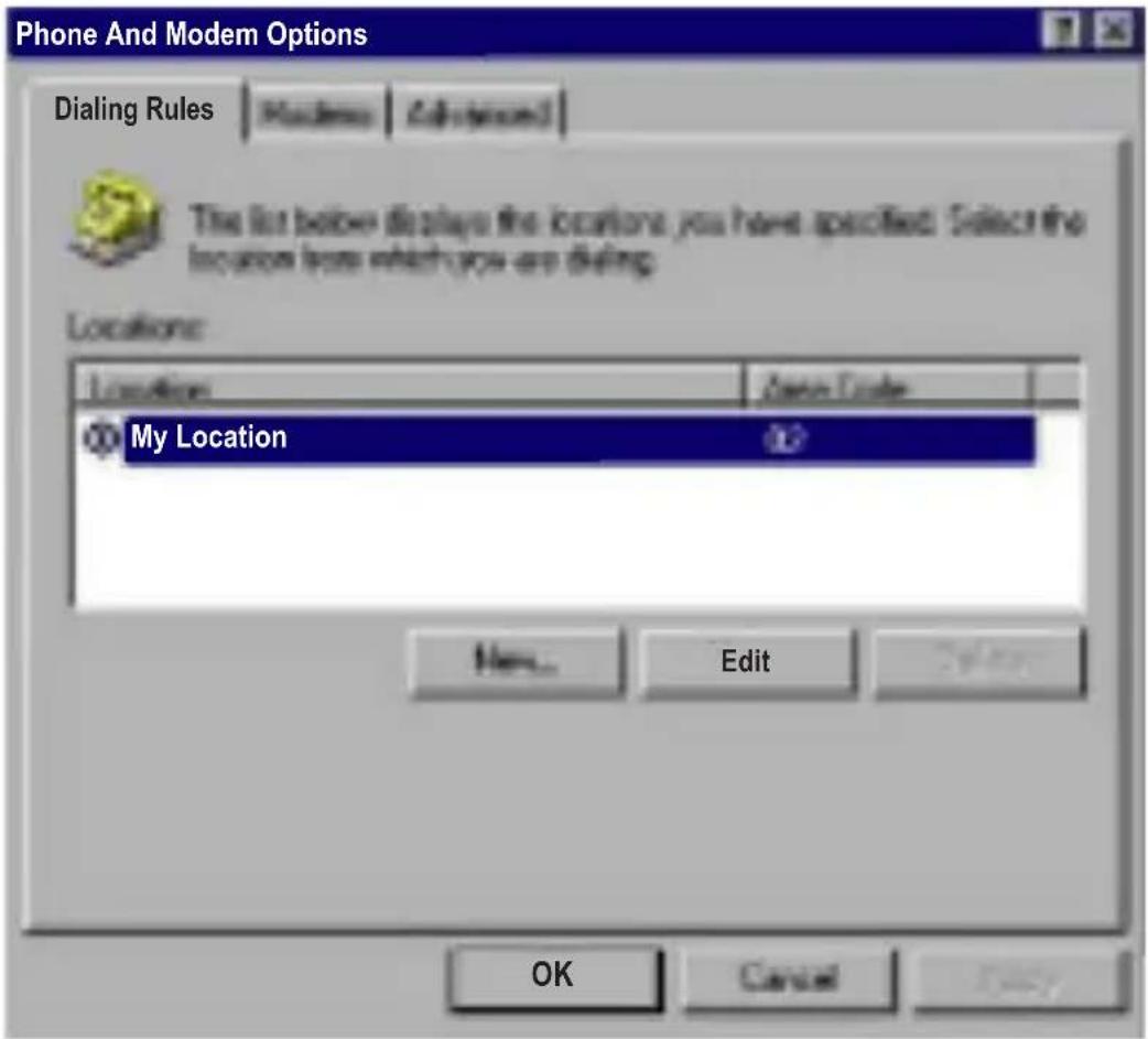 MANHATTAN 153577 - Changing the Modem Dialing Location - 1