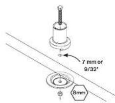 7 mm or 9/32' 8mm