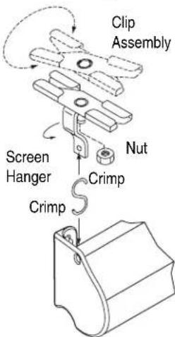 Clip Assembly Nut Screen Hanger Crimp Crimp