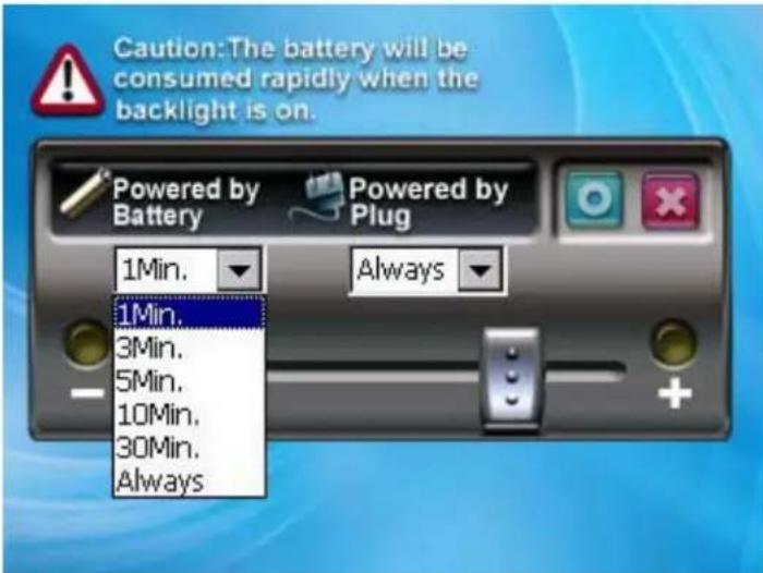 HOLUX GPSmile 52 - Backlight Settings - 2