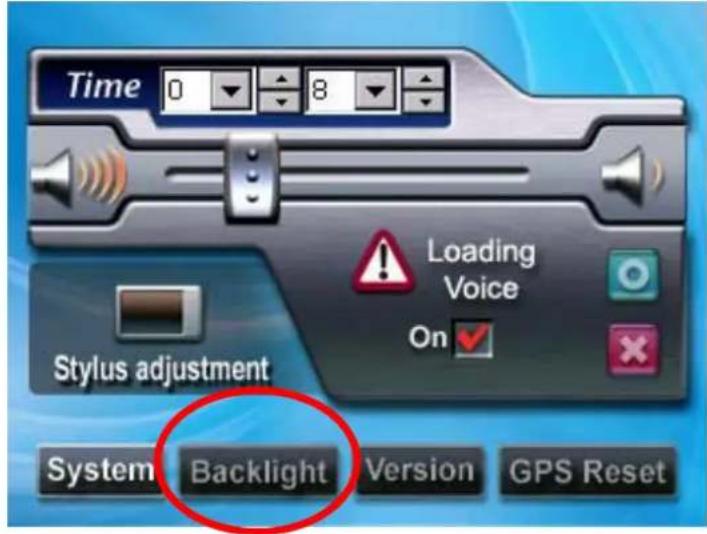 HOLUX GPSmile 52 - Backlight Settings - 1