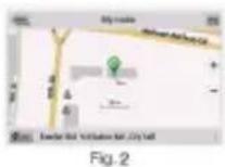 PRESTIGIO GeoVision 5150 Navitel - Route to the selected point on the map. - 2