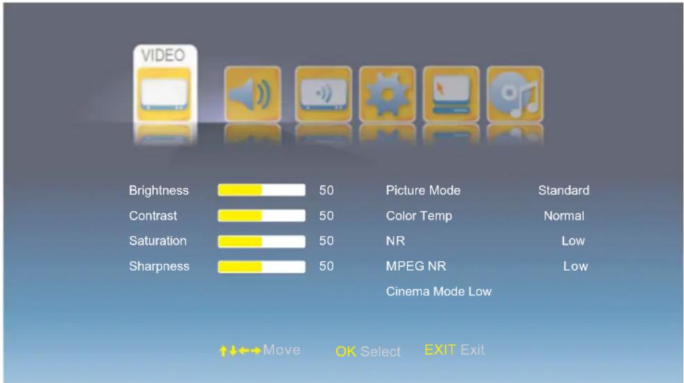 DENVER LED-2253MC - Video menu - 1