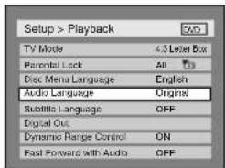 SYLVANIA 6727FRE - Audio Language (Default : Original) - 1