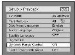 SYLVANIA 6727FRE - Dynamic Range Control (Default : ON) - 1