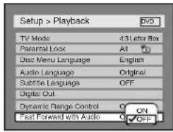 SYLVANIA 6727FRE - Fast Forward with Audio (Default : OFF) - 3