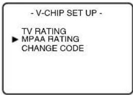 SYLVANIA 6727FRE - Setting MPAA Rating - 2