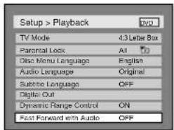 SYLVANIA 6727FRE - Fast Forward with Audio (Default : OFF) - 1