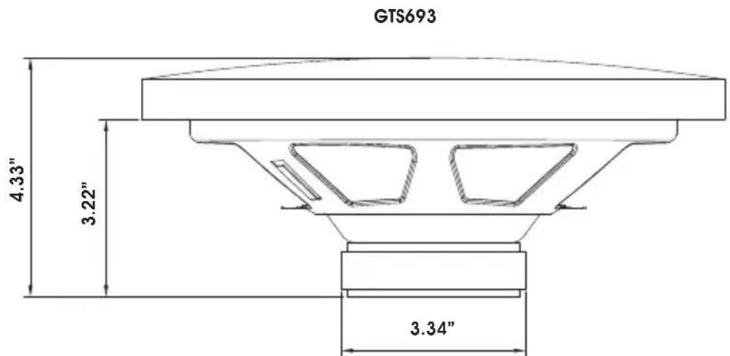 GTS693 4.33" 3.22" 3.34"