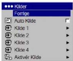 Kilder Forrige Auto Kilde Kilde 1 Kilde 2 Kilde 3 Kilde 4 Aktivér Kilde