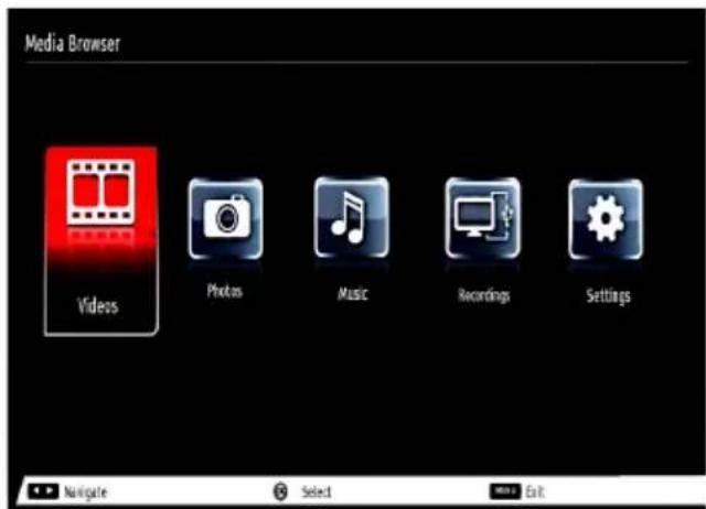 VESTEL 42PF7175 - Step 3: Play Shared Files via Media Browser - 1