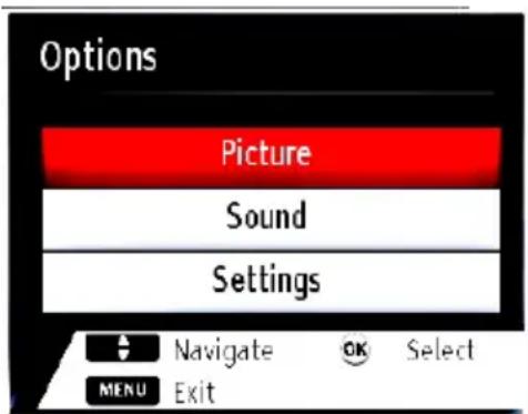 VESTEL 32PF7175 - Using MENU button in Media Browser Mode - 1