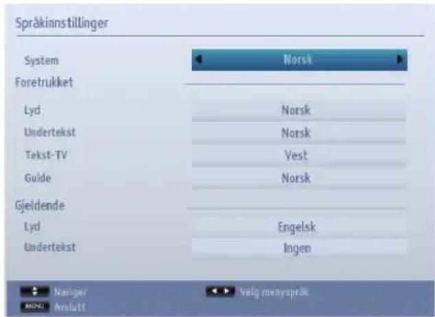 TOSHIBA 32W3453DN - Språkinnstillinger - 1