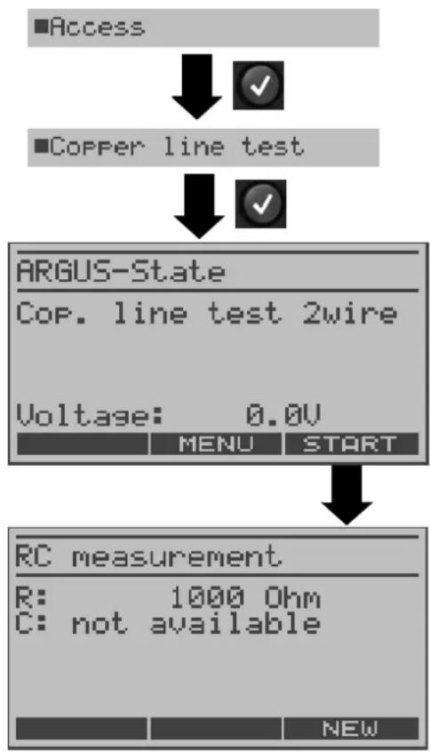 Argus 126 - The line must be voltage-free (out of service) for this measurement! - 1