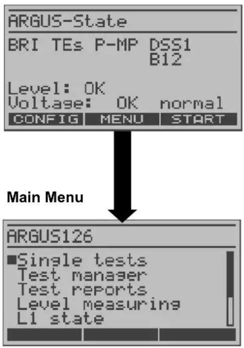 Argus 126 - State display on a BRI access - 1