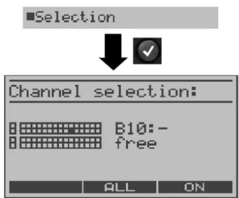 Selection Channel selection: B10:- free ALL ON
