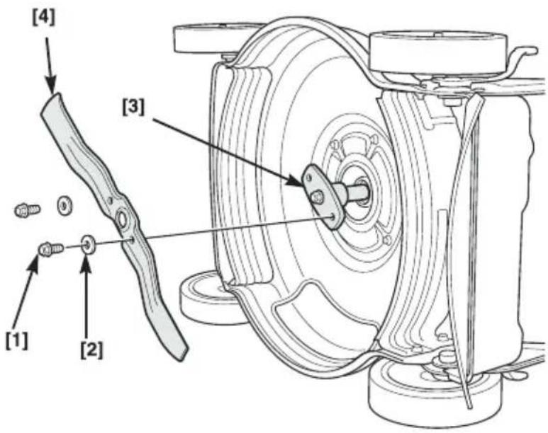 Honda HRS536SDE - Demontering av rotorkniv - 1