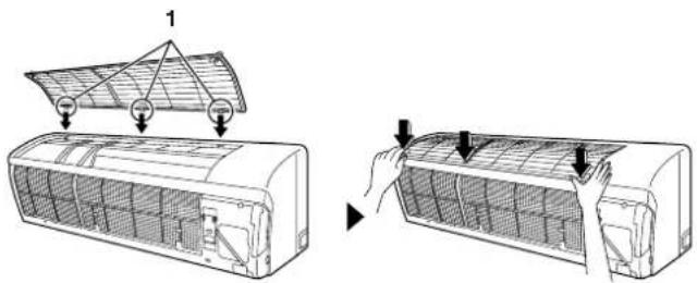 DAIKIN FTXR28EV1B - Sett på det øvre panelet. - 1