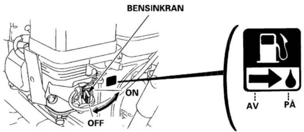 BENSINKRAN ON OFF AV PÅ