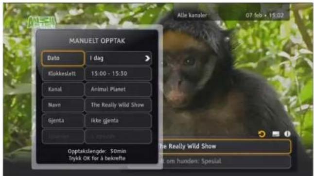 MANUELT OPPTAK Dato I dag Klokkeslett 15.00 - 15:30 Kanal Animal Planet Navn The Really Wild Show Gjenta Ikke gjenta Opptakstengde: 30min Trykk OK for å bekrette Alle kanaler 07 feb • 15.02 The Really Wild Show I om hunden: Spesial