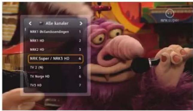 Alle kanaler NRK1 ∅stlandssendingen 1 NRK1 HD 2 NRK2 HD 3 NRK Super / NRK3 HD 4 TV 2 (N) 5 TV Norge HD 6 TV3 HD 7