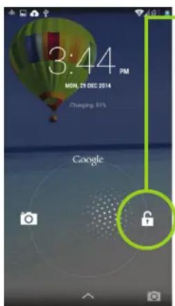 3:44 PM MON. 29 DEC 2014 Charging 81% Google Lock