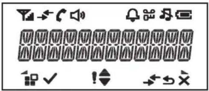 BINATONE Style 1200 - Symboler i displayet - 1