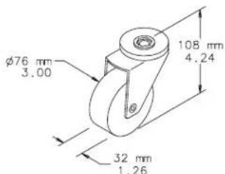 Hoffman P1032CN - Never use casters while transporting a cabinet by truck on roadways. - 1