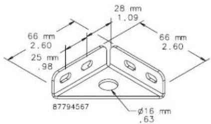 Hoffman P1032CN - proLine™ Frame FLOOR-mounting braCket - 2