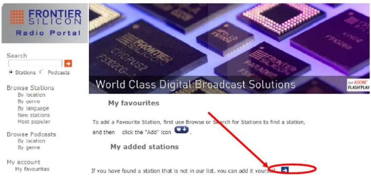 Pinell Supersound II - Legge til en stasjon i "My Added Stations" - 2