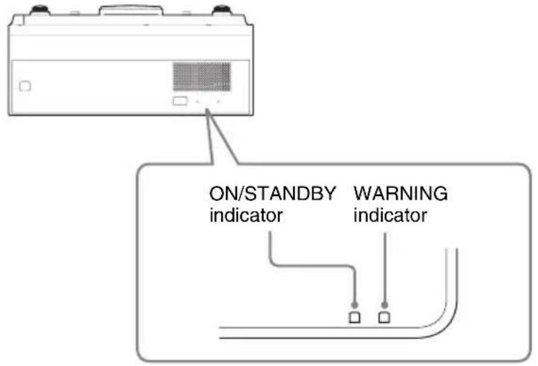ON/STANDBY indicator WARNING indicator
