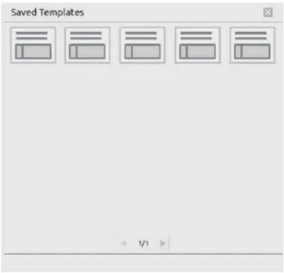 Saved Templates 1/1