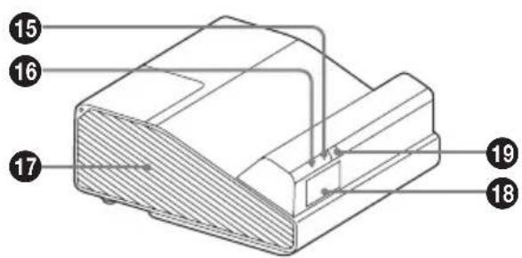 Technical diagram of a mechanical component with numbered parts labeled 15, 16, 17, 18, and 19.