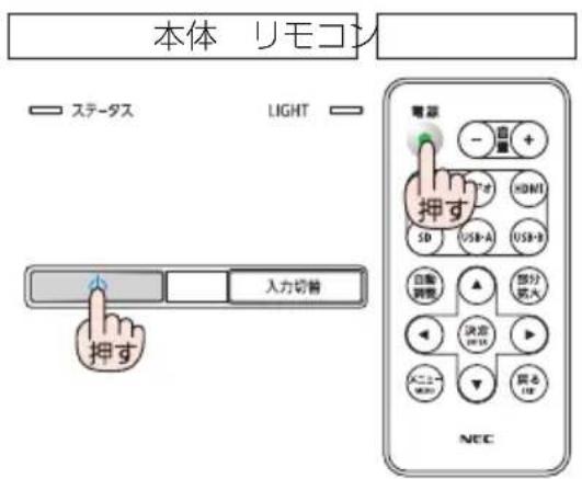 NEC L102WJD - 5秒以内に、もう一度本体操作部の 🔍 ボタン(またはリモコンの電源 ボタン)を押す。 - 1