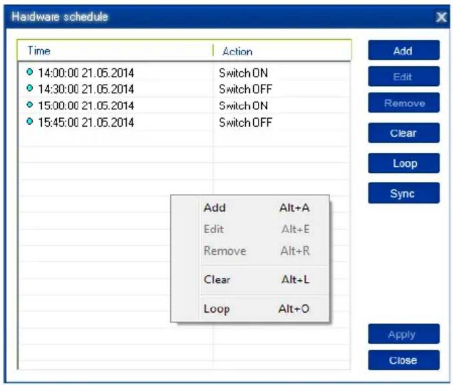 EnerGenie EG-PM1W-001 WiFi - Setting up the hardware schedule - 1