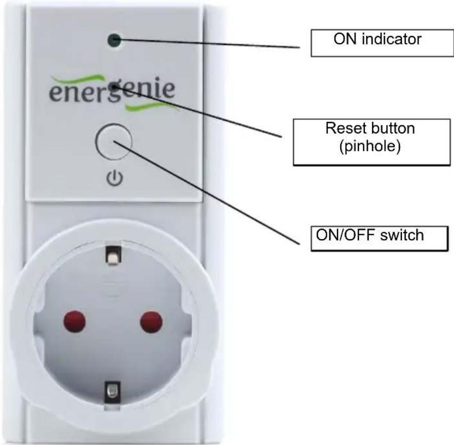 EnerGenie EG-PM1W-001 WiFi - Indicators and controls of EG-PM1W-001 - 1