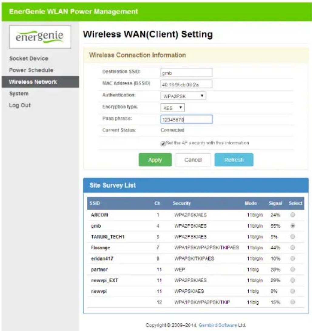 EnerGenie EG-PM1W-001 WiFi - Wireless Network Settings - 2