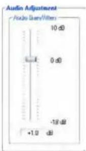 Audio Adjustment Finger Gain/Filter 10 dB 0 dB -18 dB +1.0 dB