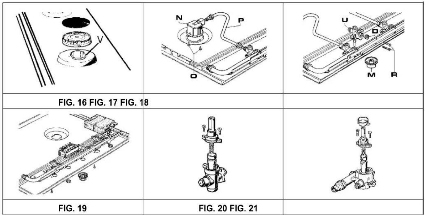 BLANCO CG904WWXFFC - Greasing the taps (see fig. 20 - 21) - 1