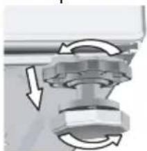 GRUNDIG GWN 37E430 - Justera fötterna - 3