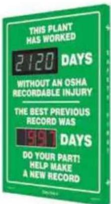 THIS PLANT HAS WORKED 2120 DAYS WITHOUT AN OSHA RECORDABLE INJURY THE BEST PREVIOUS RECORD WAS 997 DAYS DO YOUR PART! HELP MAKE A NEW RECORD