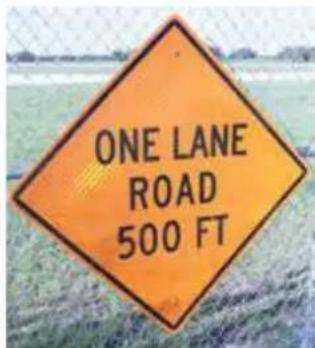 ONE LANE ROAD 500 FT