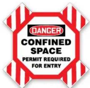 DANGER CONFINED SPACE PERMIT REQUIRED FOR ENTRY